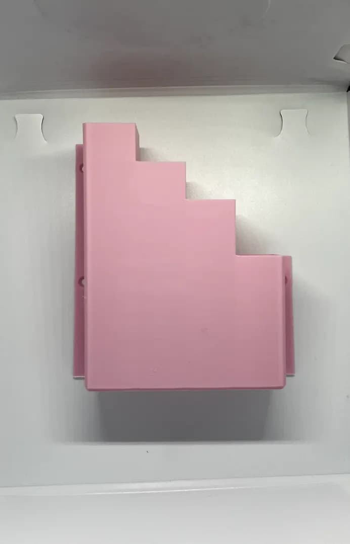 Baby Pink Cable Tie Holder Zip Tie Storage Rack Wall Mount Organiser Container, view 2