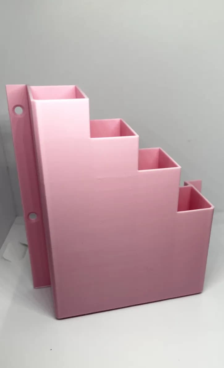 Baby Pink Cable Tie Holder Zip Tie Storage Rack Wall Mount Organiser Container, view 3