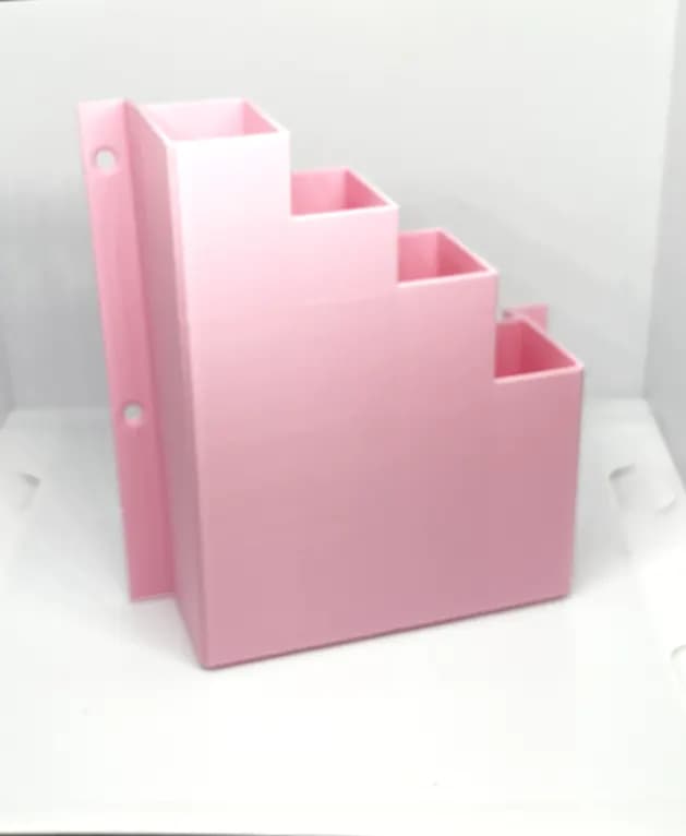 Baby Pink Cable Tie Holder Zip Tie Storage Rack Wall Mount Organiser Container, view 4