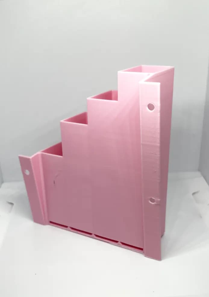 Baby Pink Cable Tie Holder Zip Tie Storage Rack Wall Mount Organiser Container, view 5