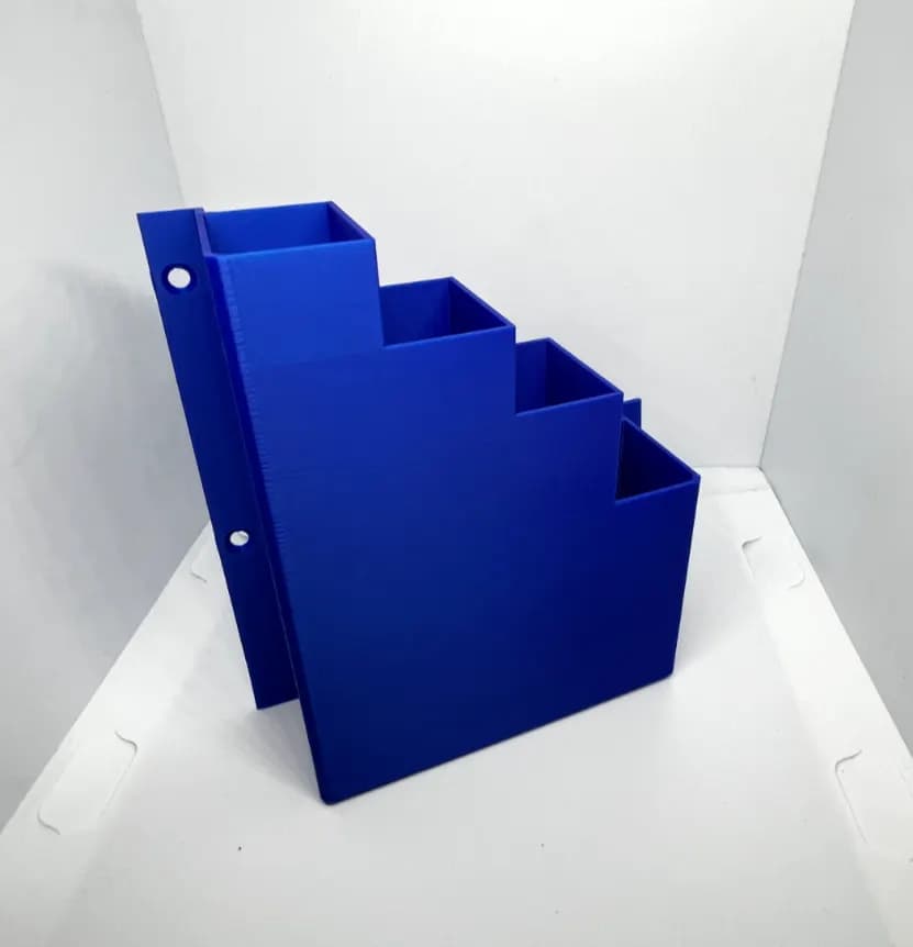 Blue Cable Tie Holder Zip Tie Storage Rack Wall Mount Organiser Container UK, view 3