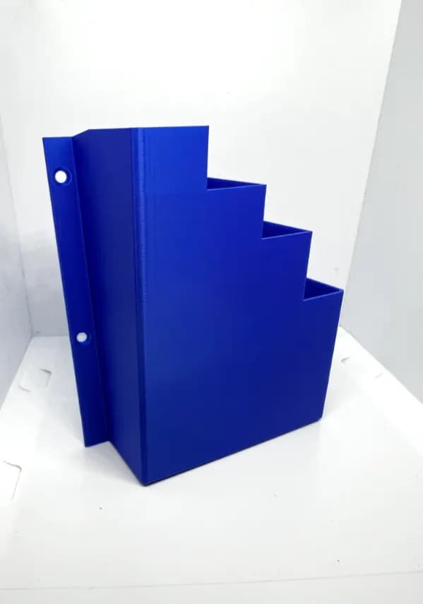 Blue Cable Tie Holder Zip Tie Storage Rack Wall Mount Organiser Container UK, view 2