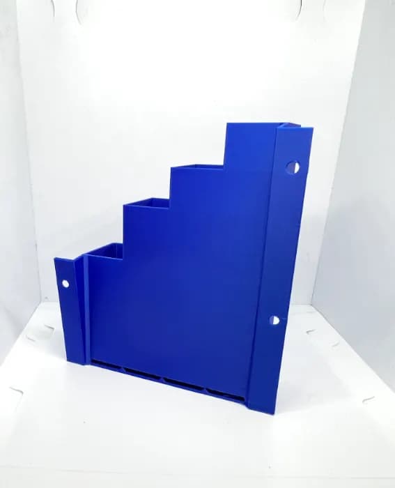 Blue Cable Tie Holder Zip Tie Storage Rack Wall Mount Organiser Container UK, view 4