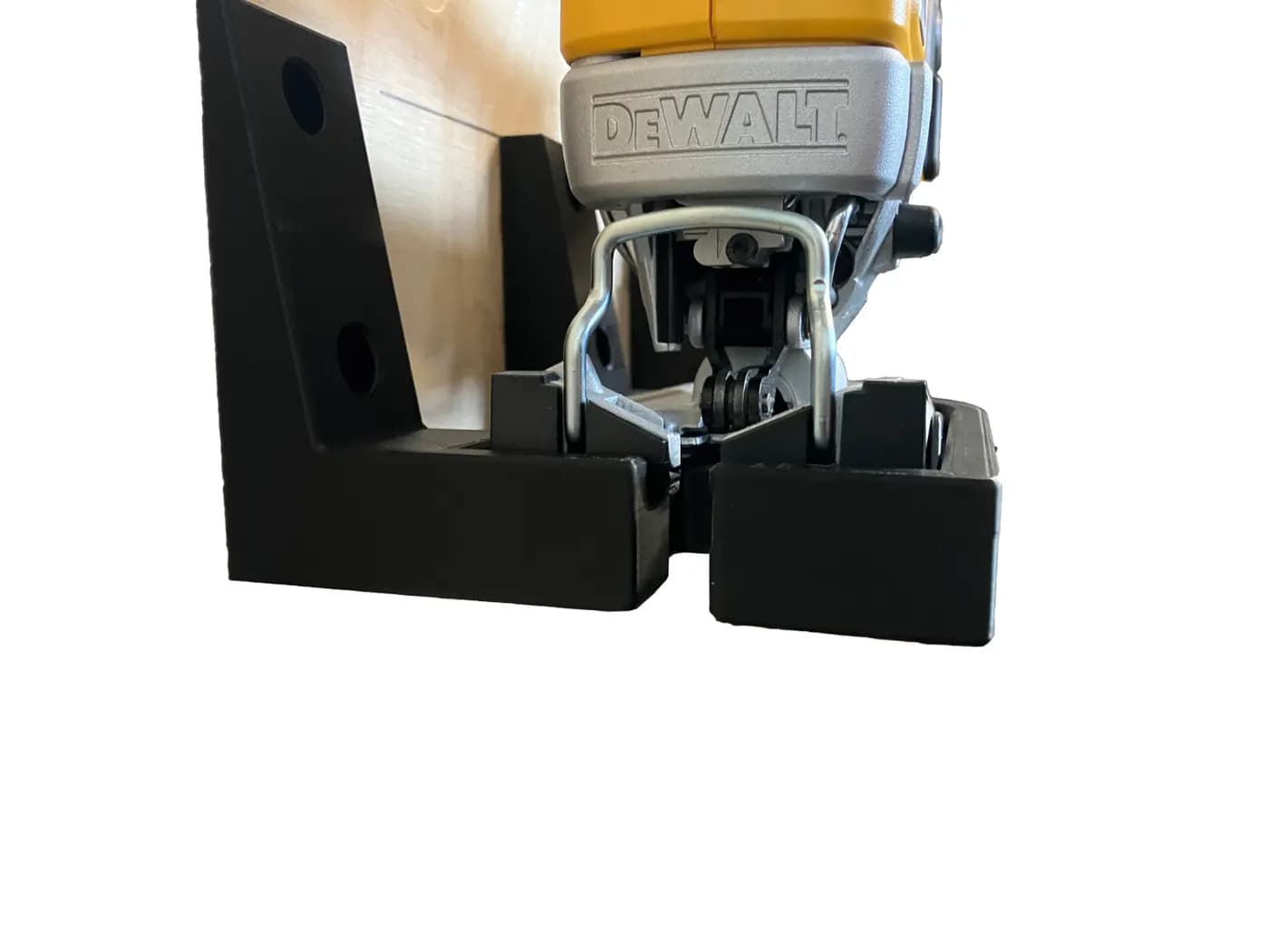 dewal DCS334N-XJ Cordless brushless jigsaw wall mount organised holder bracket, view 3