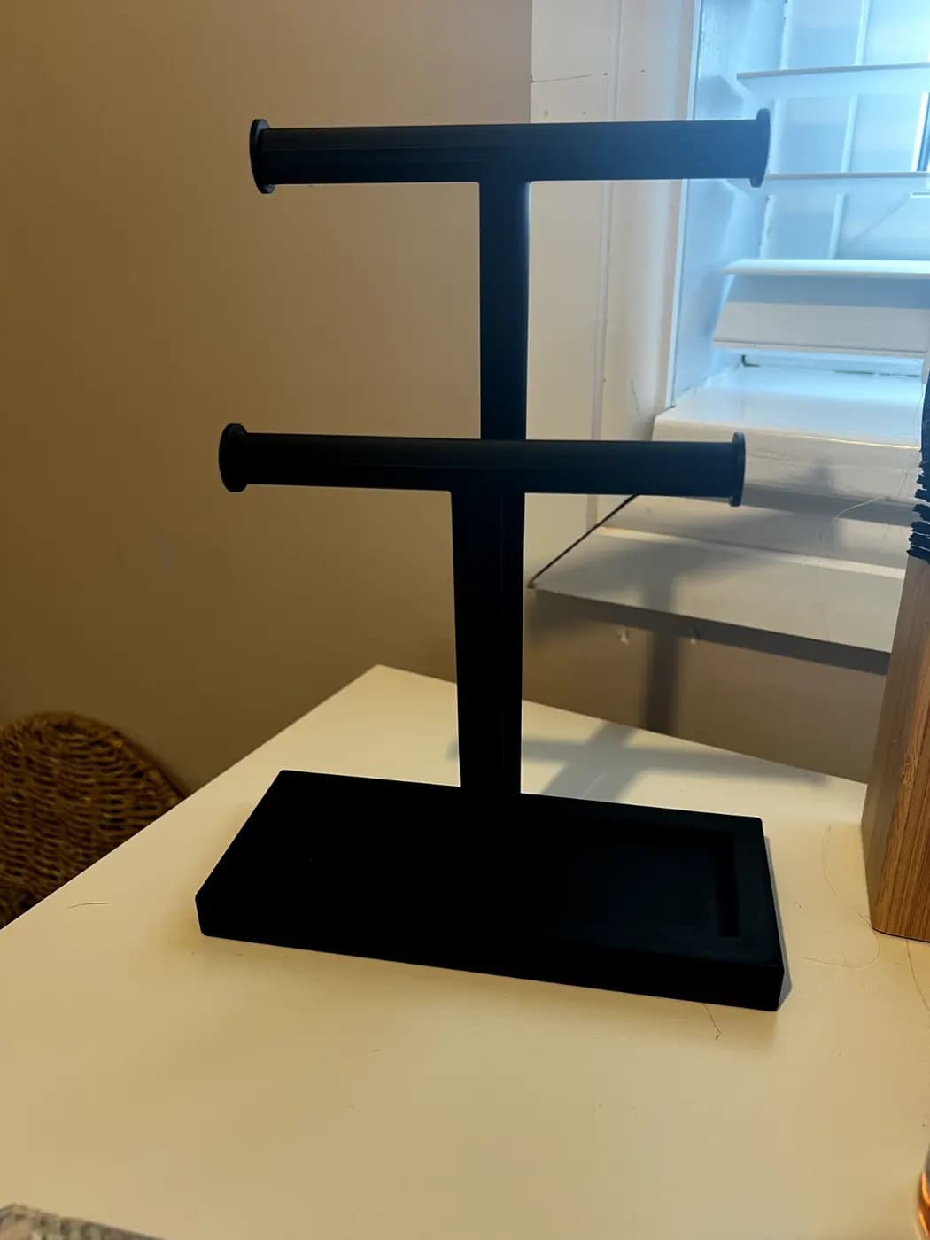 Double T-Bar Jewellery Display Stand Hanging Rack Bracelet Necklace Organiser, view 2