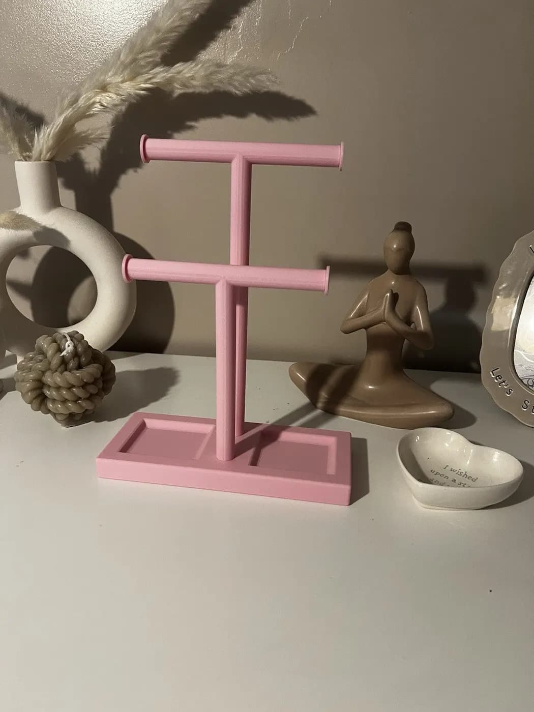 Double T-Bar Jewellery Display Stand Hanging Rack Bracelet Necklace Organiser, view 7