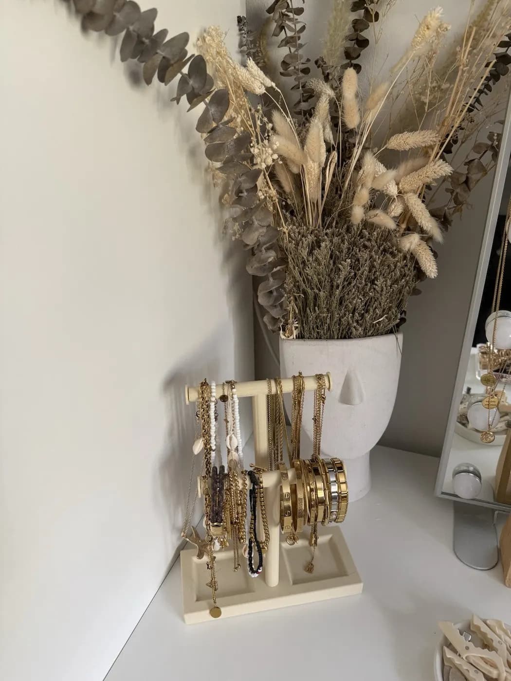Double T-Bar Jewellery Display Stand Hanging Rack Bracelet Necklace Organiser, view 3