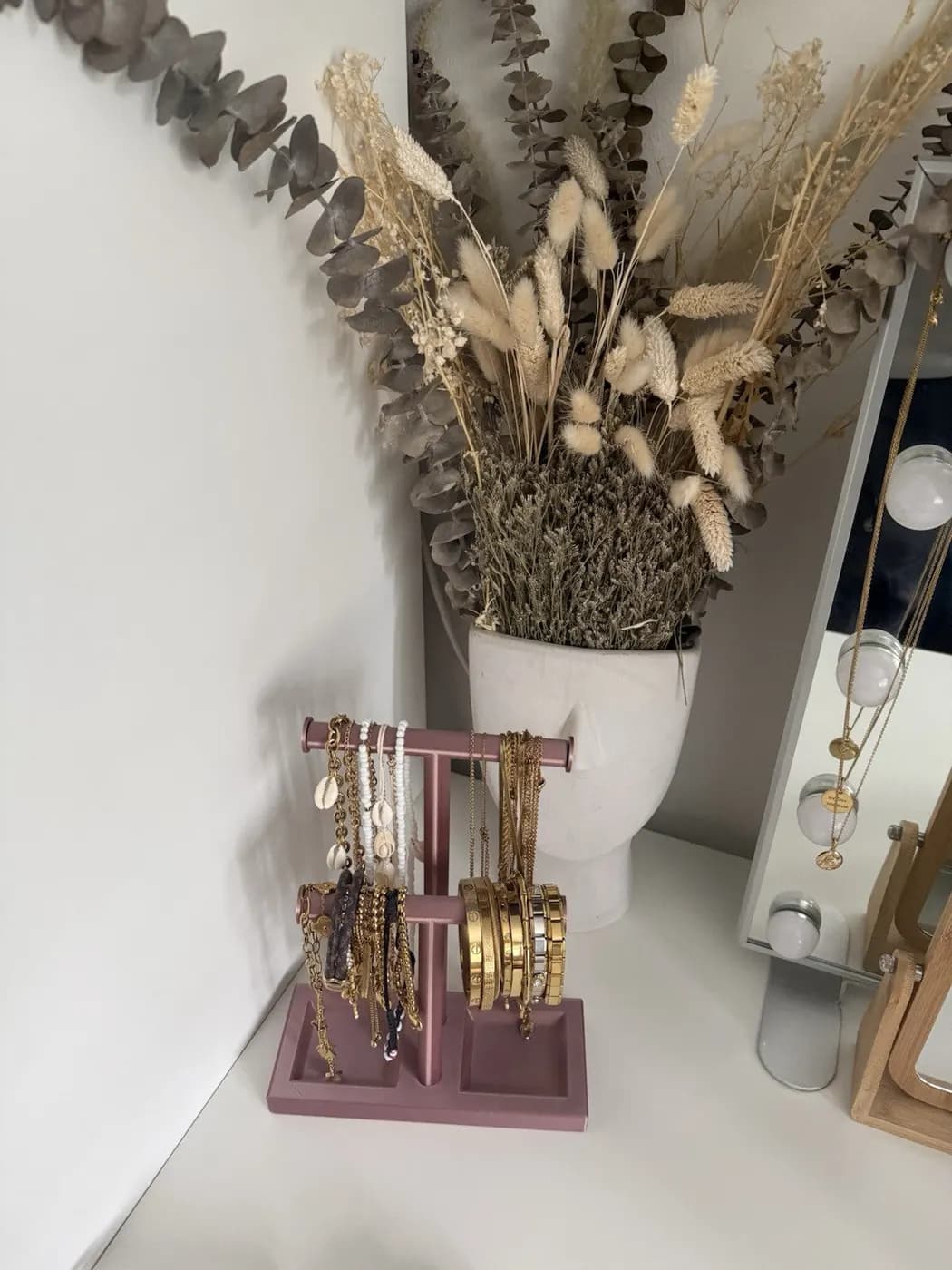 Double T-Bar Jewellery Display Stand Hanging Rack Bracelet Necklace Organiser, view 2