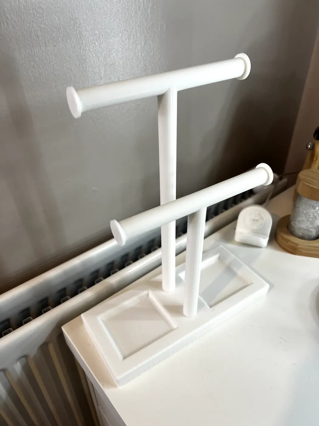 Double T-Bar Jewellery Display Stand Hanging Rack Bracelet Necklace Organiser, view 5