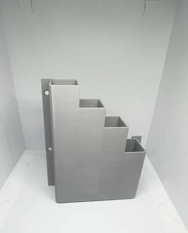 Grey Cable Tie Holder Zip Tie Storage Rack Wall Mount Organiser Container UK, view 4
