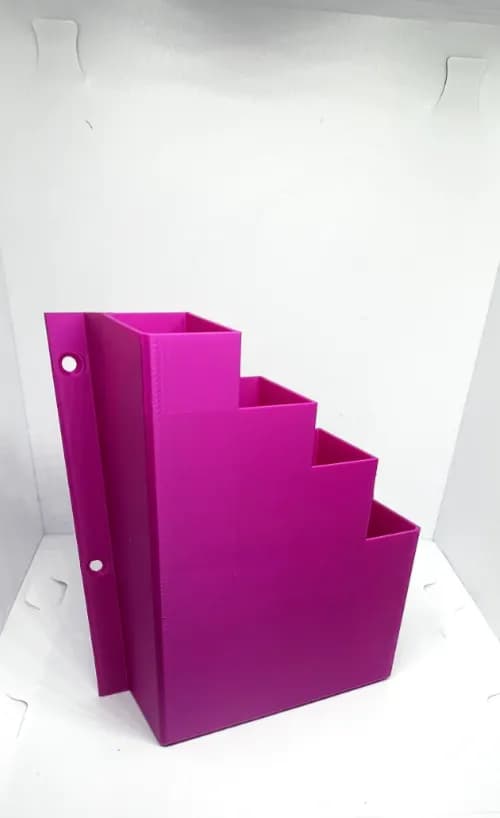 Hot Pink Cable Tie Holder Zip Tie Storage Rack Wall Mount Organiser Container, view 2