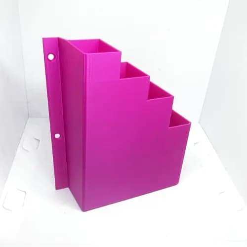 Hot Pink Cable Tie Holder Zip Tie Storage Rack Wall Mount Organiser Container, view 3
