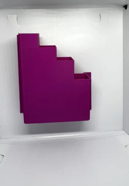 Hot Pink Cable Tie Holder Zip Tie Storage Rack Wall Mount Organiser Container, view 6