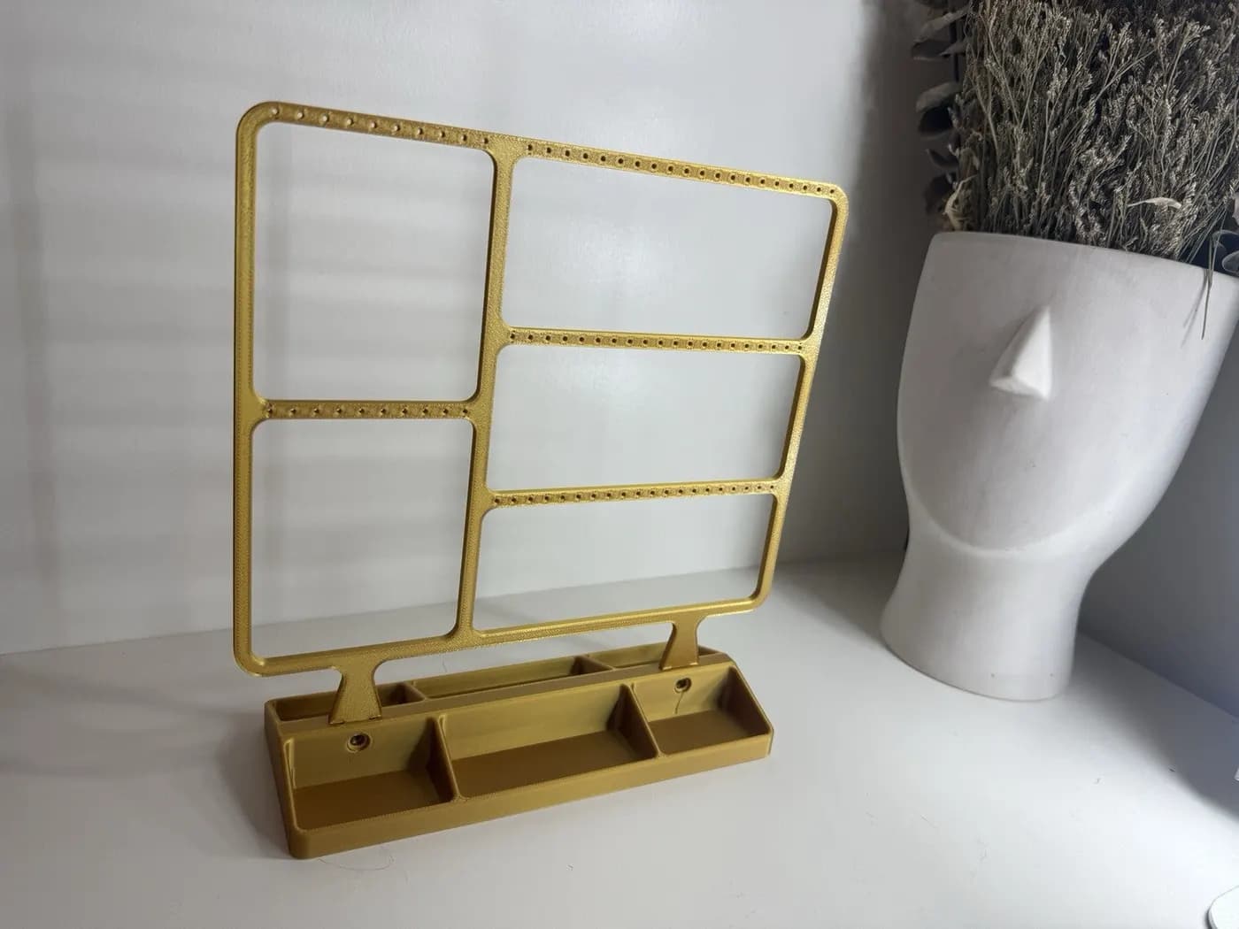 Large Gold Earring Jewellery display stand organiser storage, view 4