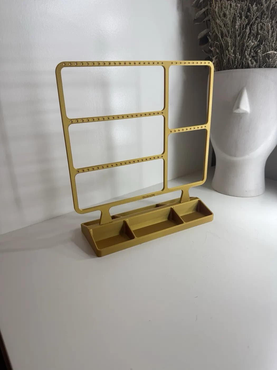 Large Gold Earring Jewellery display stand organiser storage, view 5