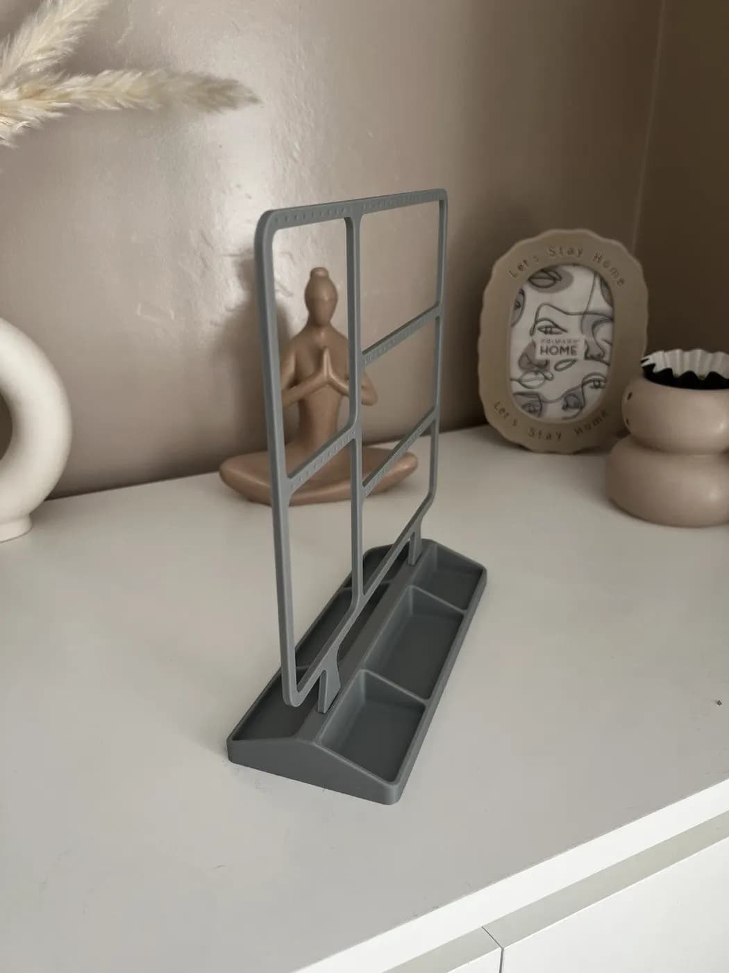 Large Grey Earring Jewellery display stand organiser storage, view 5