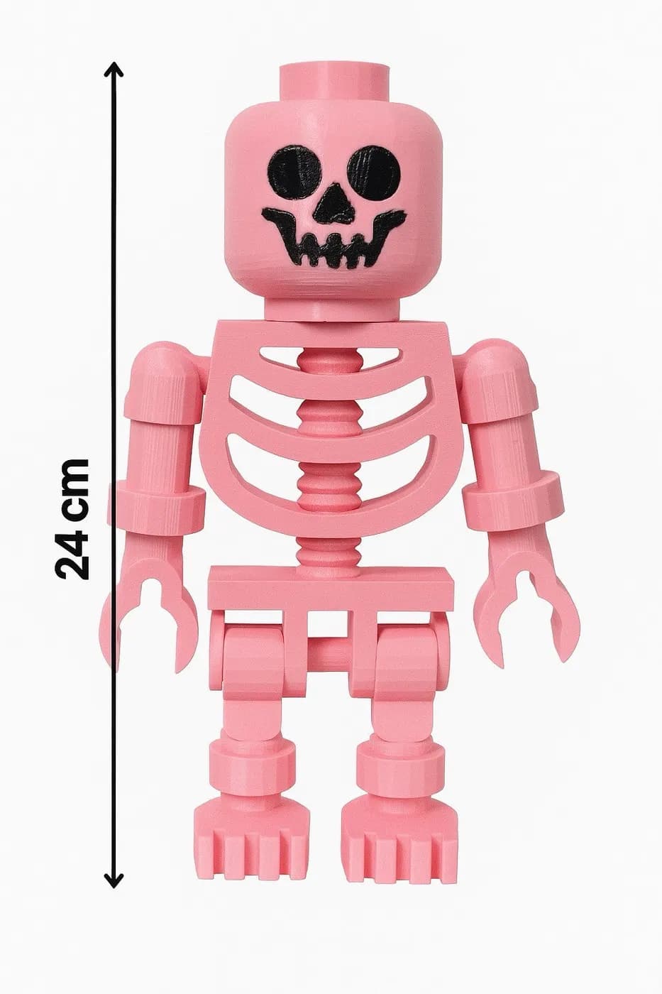 Large LEGO-Inspired Skeleton Figure 10” Tall – Halloween Decor, Display Model, view 2