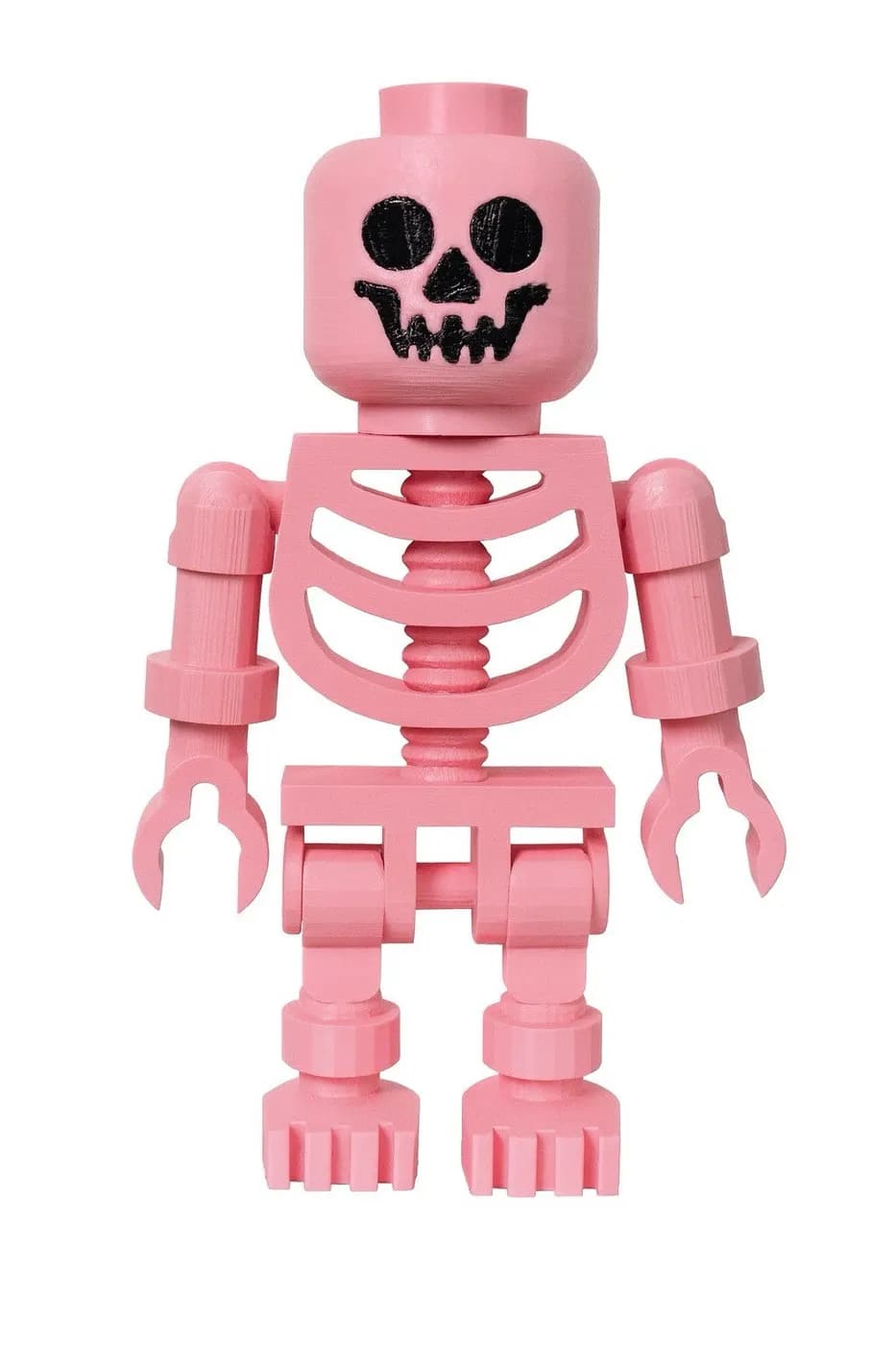 Large LEGO-Inspired Skeleton Figure 10” Tall – Halloween Decor, Display Model, view 3