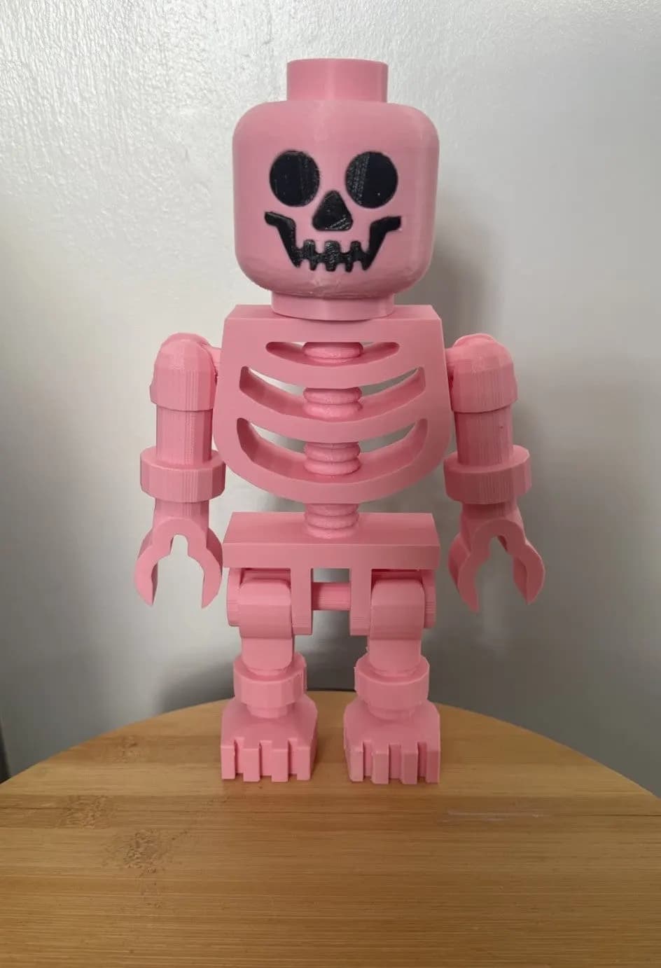 Large LEGO-Inspired Skeleton Figure 10” Tall – Halloween Decor, Display Model, view 4