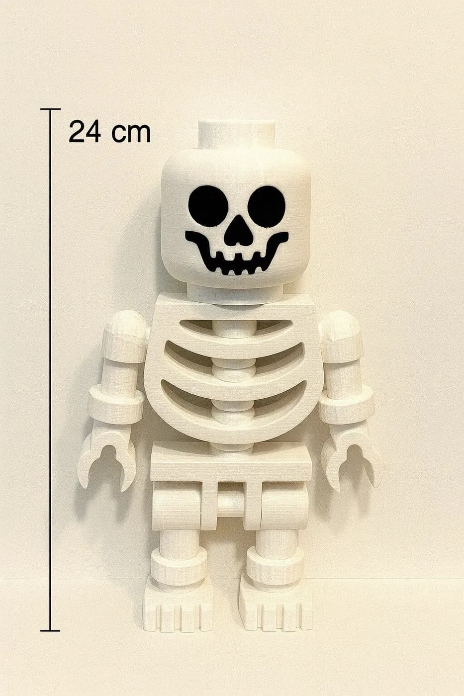 Large LEGO-Inspired Skeleton Figure 10” Tall – Halloween Decor, Display Model, view 2