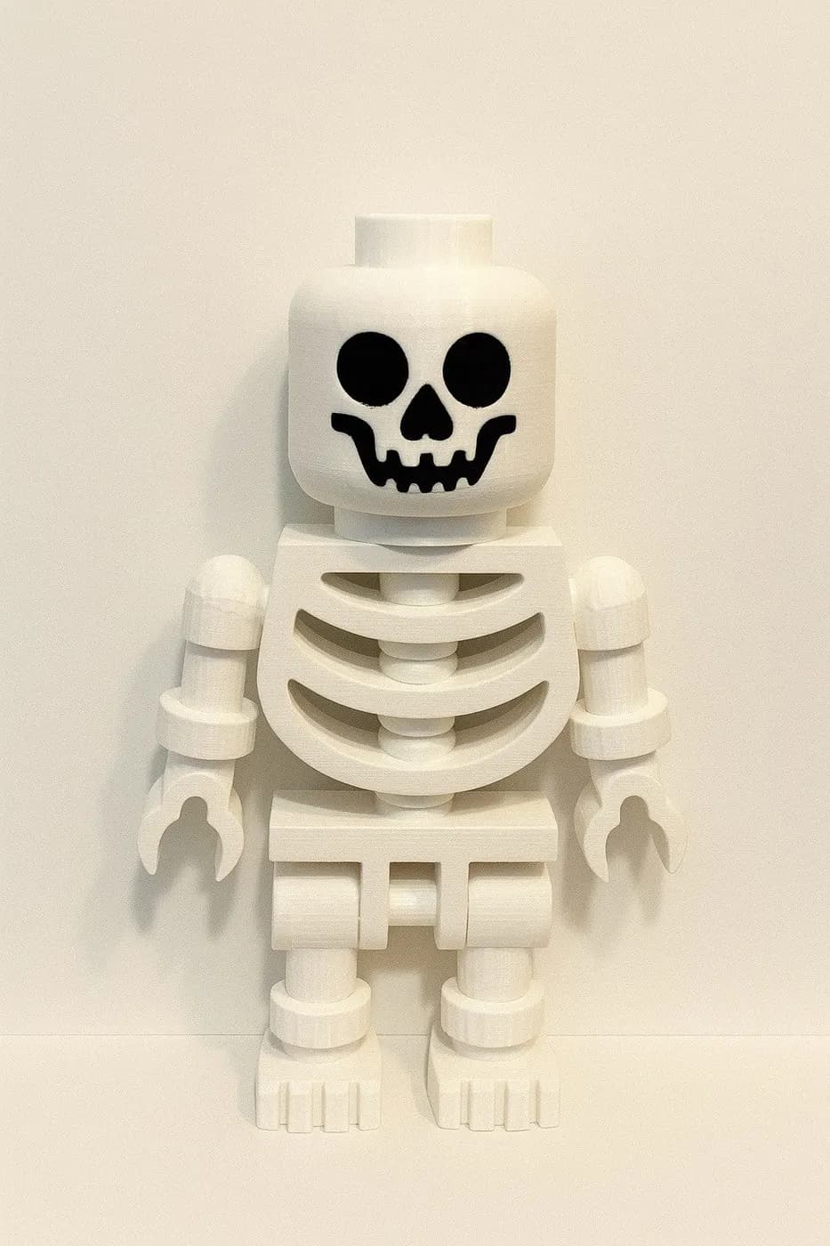 Large LEGO-Inspired Skeleton Figure 10” Tall – Halloween Decor, Display Model, view 3