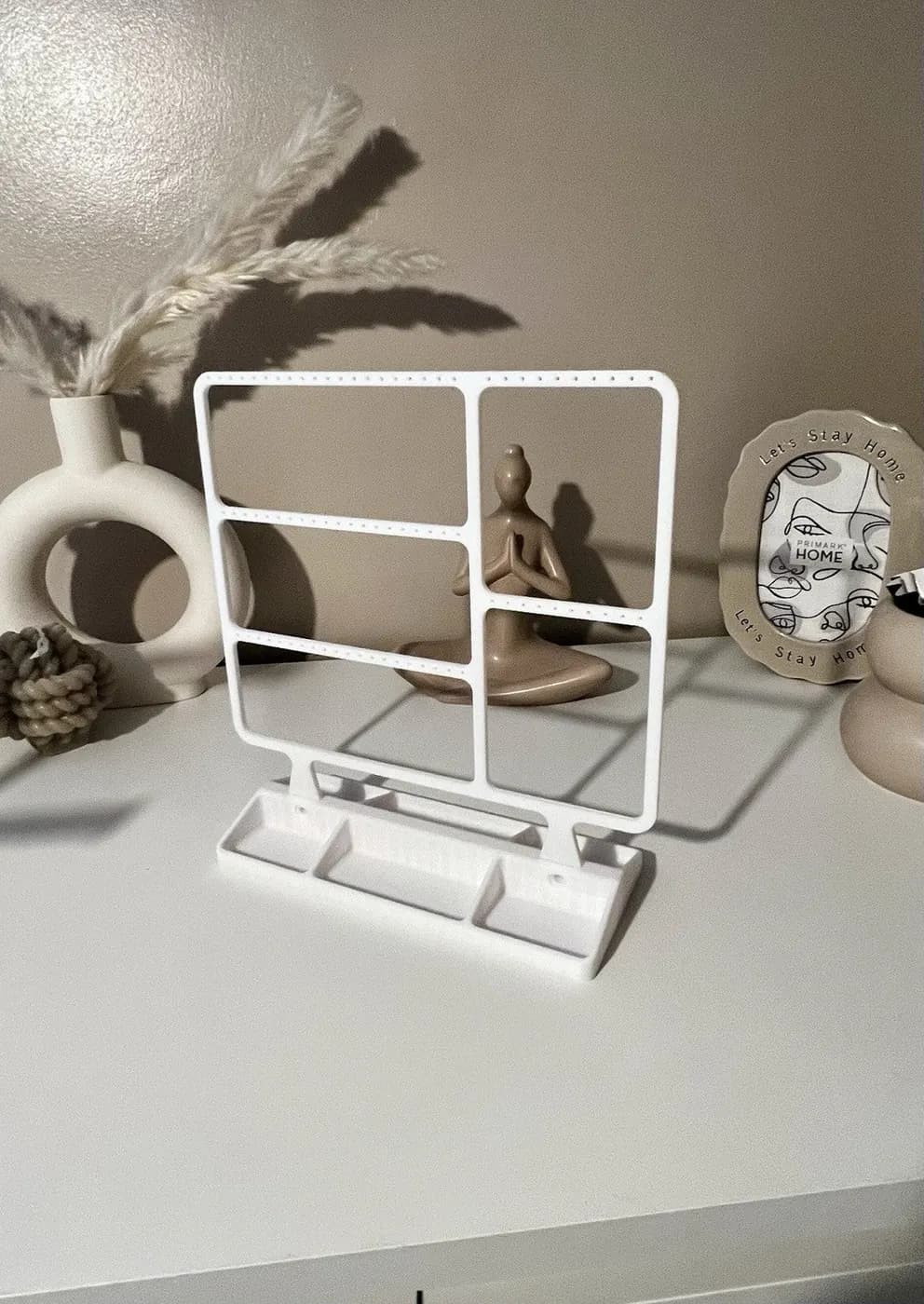 Large White Earring Jewellery display stand organiser storage, view 5