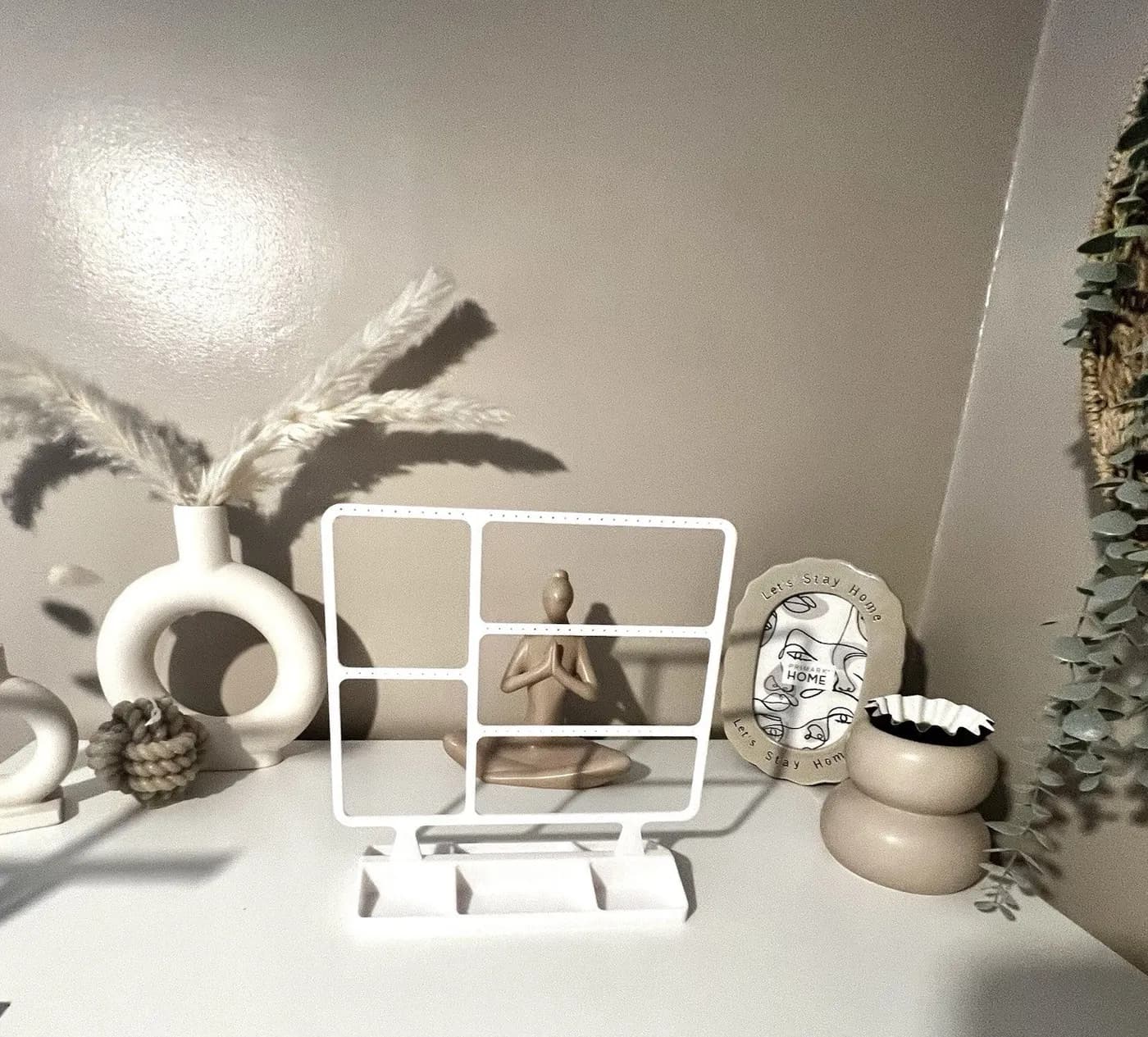Large White Earring Jewellery display stand organiser storage, view 6