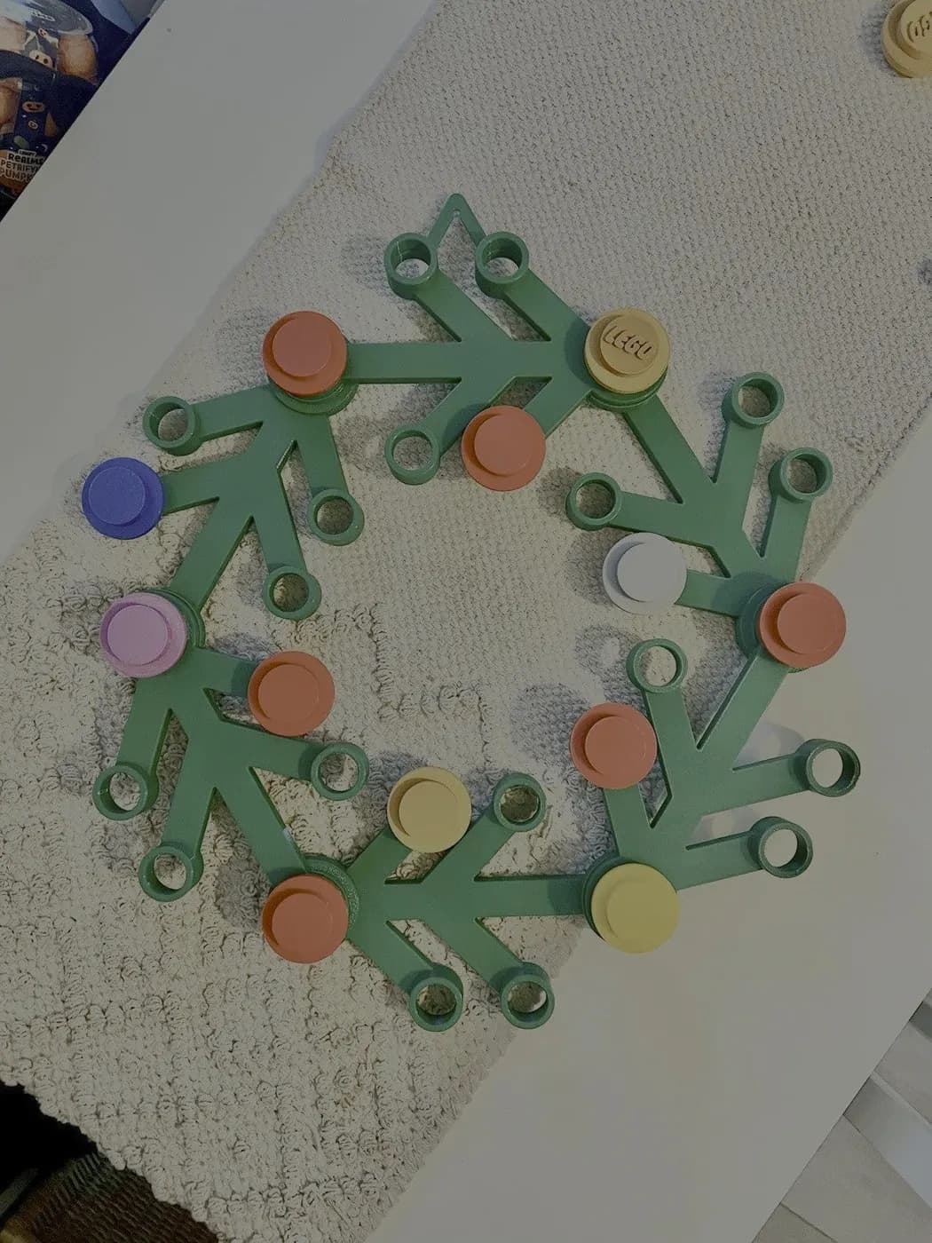 Lego Inspired Front Door Christmas Wreath Decoration Any Colour 17in Diameter, view 6