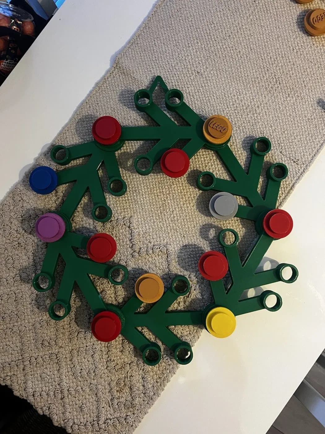 Lego Inspired Front Door Christmas Wreath Decoration Any Colour 17in Diameter, view 7