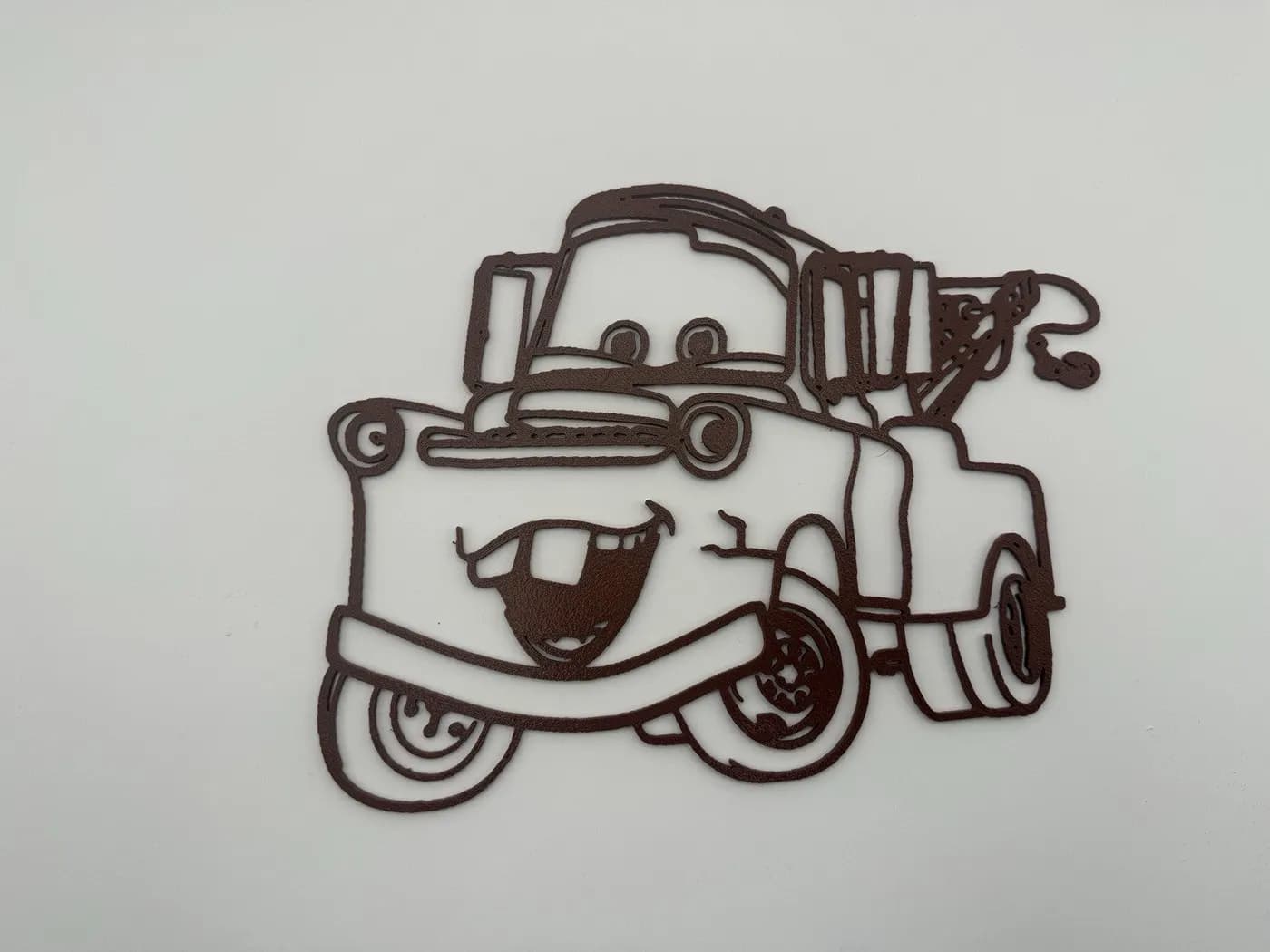 Mater Tow Truck 3d Print Wall Art Disney Cars Inspired Kids Bedroom Decoration, view 3