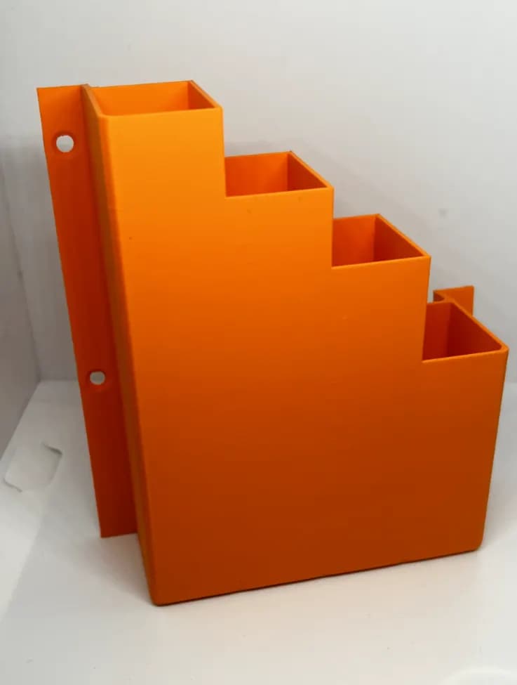 Orange Cable Tie Holder Zip Tie Storage Rack Wall Mount Organiser Container UK, view 2