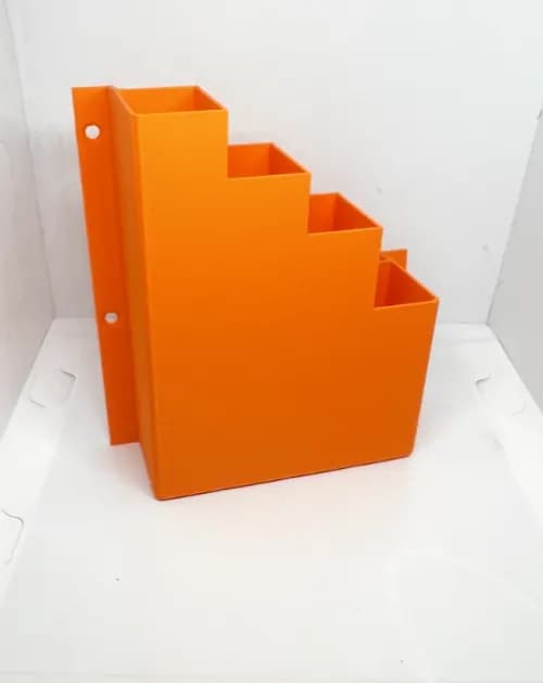 Orange Cable Tie Holder Zip Tie Storage Rack Wall Mount Organiser Container UK, view 3