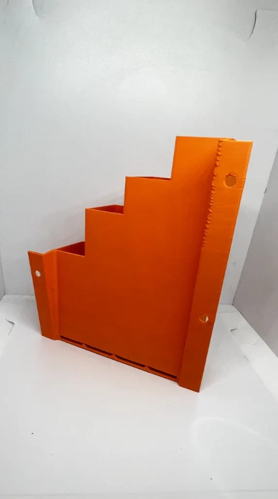 Orange Cable Tie Holder Zip Tie Storage Rack Wall Mount Organiser Container UK, view 4