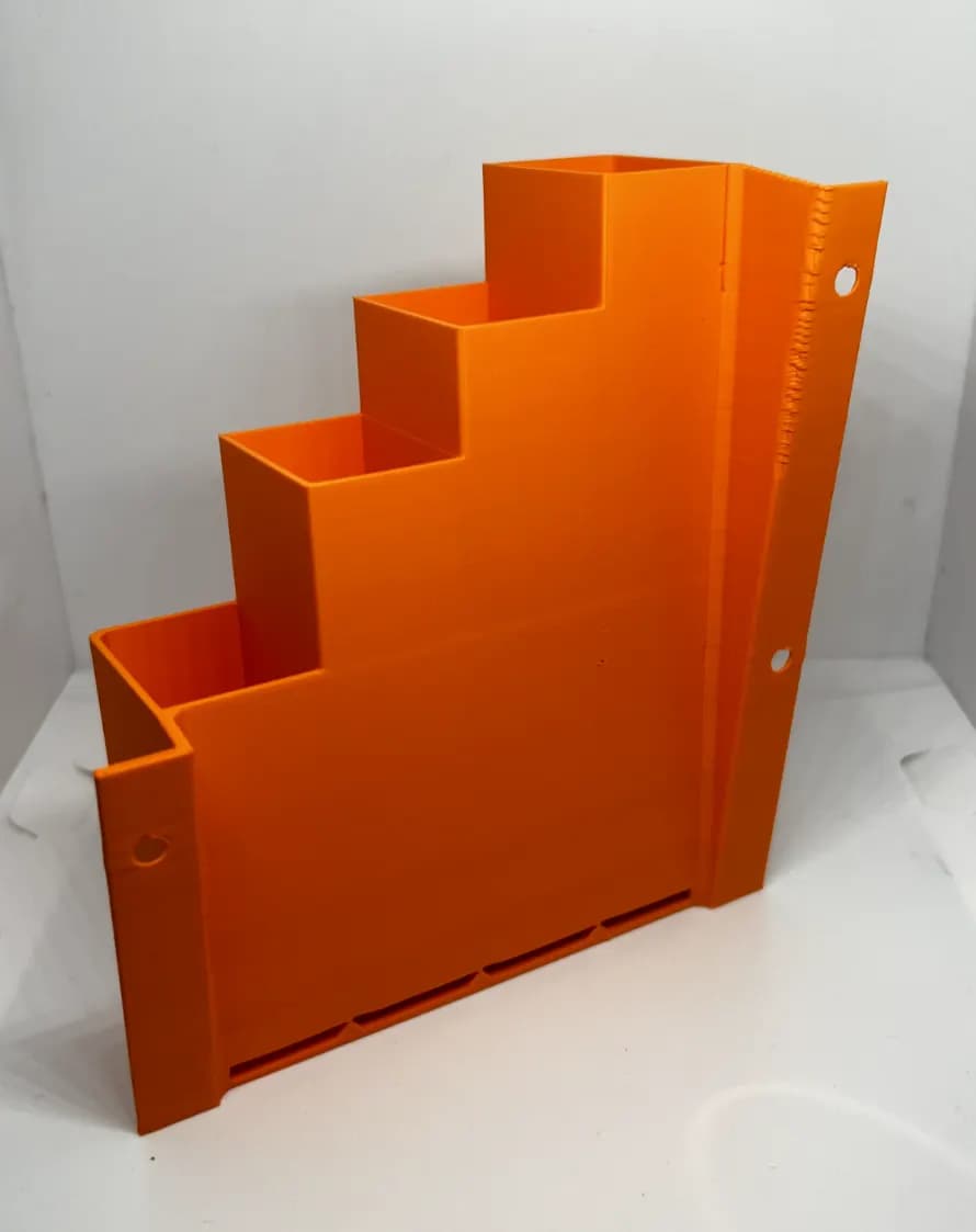 Orange Cable Tie Holder Zip Tie Storage Rack Wall Mount Organiser Container UK, view 5