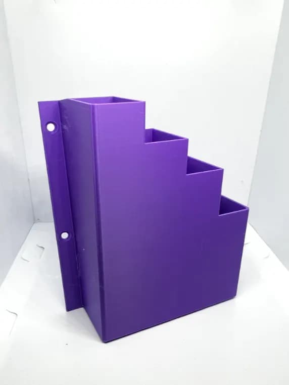 Purple Cable Tie Holder Zip Tie Storage Rack Wall Mount Organiser Container UK, view 2