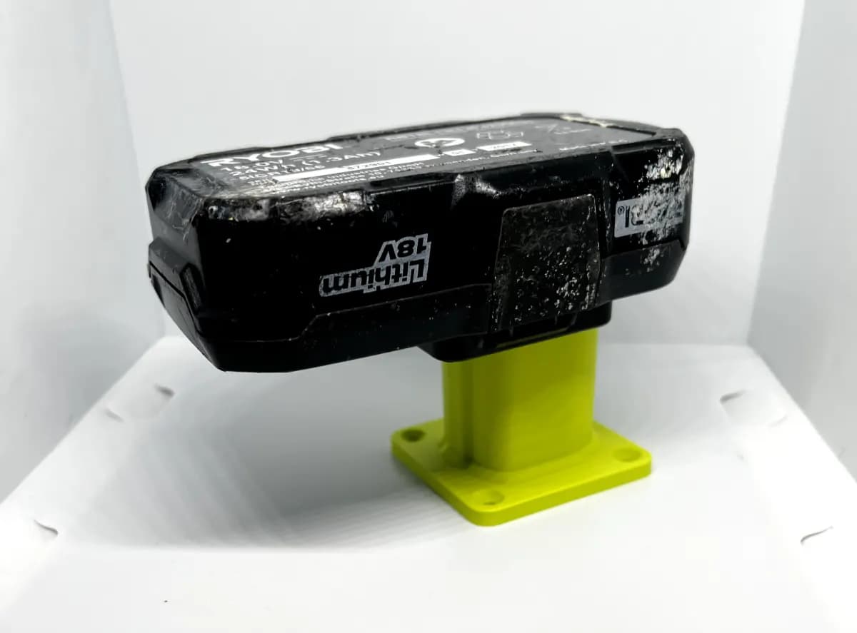 Ryobi One 18v Battery wall mount organiser storage 2 pack green, view 8