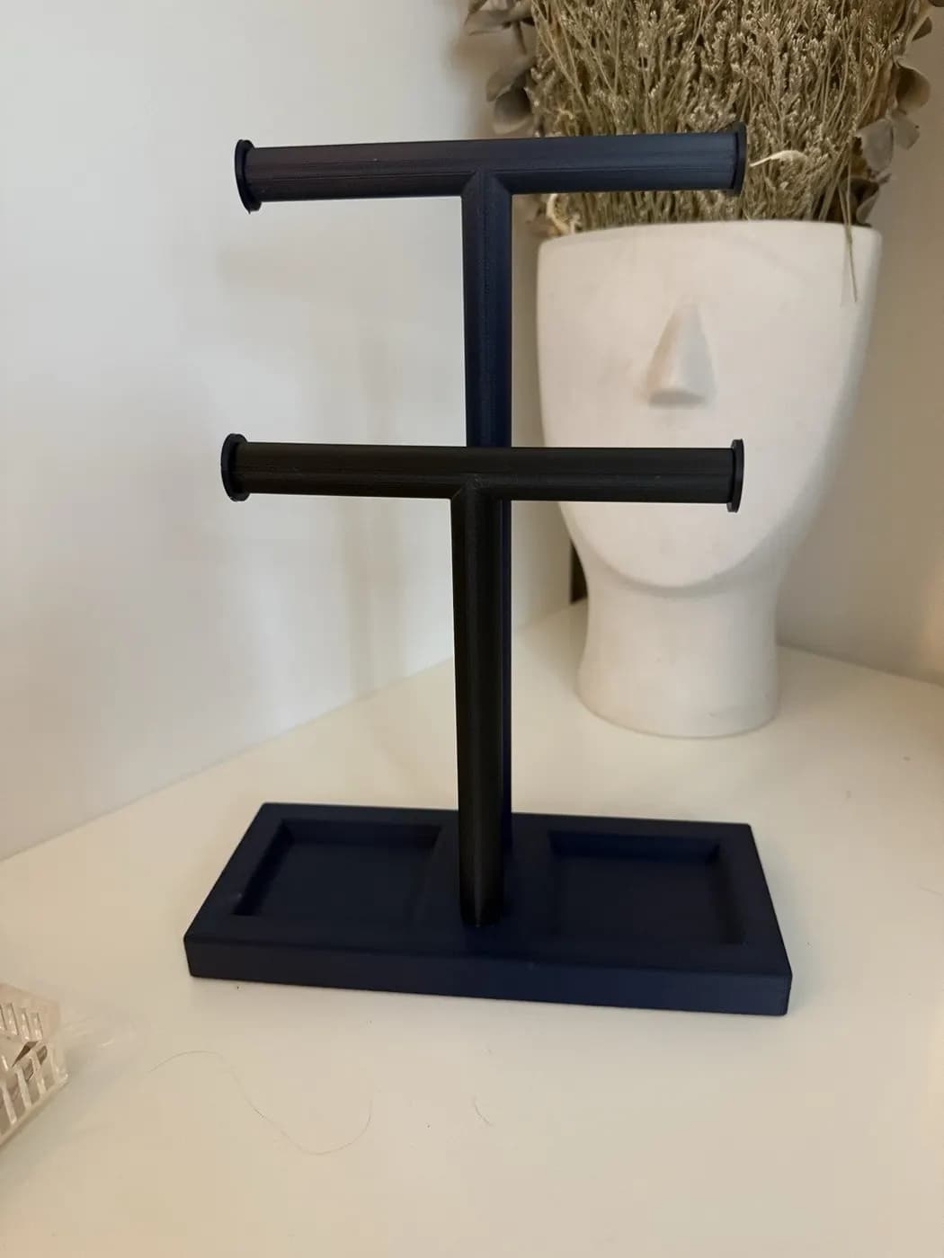 T-Bar Jewellery Display Stand Hanging Rack Bracelet Necklace Organiser Navy, view 6