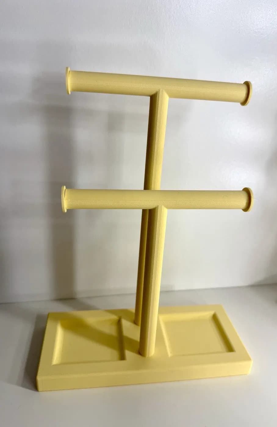 T-Bar Jewellery Display Stand Hanging Rack Bracelet Necklace Organiser Yellow, view 7