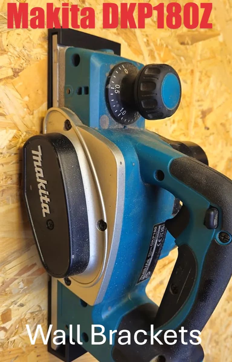 Wall mount bracket holderfor Makita dkp180z 18v lxt cordless planer Any colour