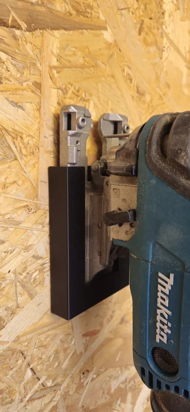 Wall mount bracket organiser for Makita DJV180Z 18v LXT Cordless Jigsaw, view 3