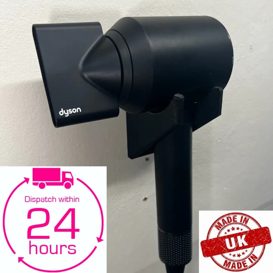 Wall Mount Bracket Stand Holder for Dyson Supersonic Hair Dryer Black