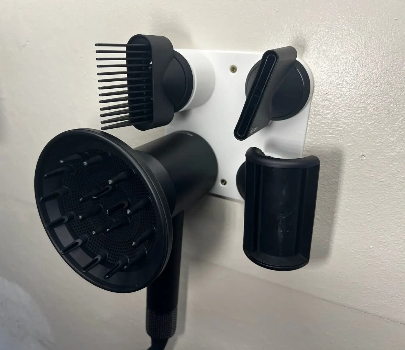 Wall Mount Bracket Stand Holder for Dyson Supersonic Hair Dryer White