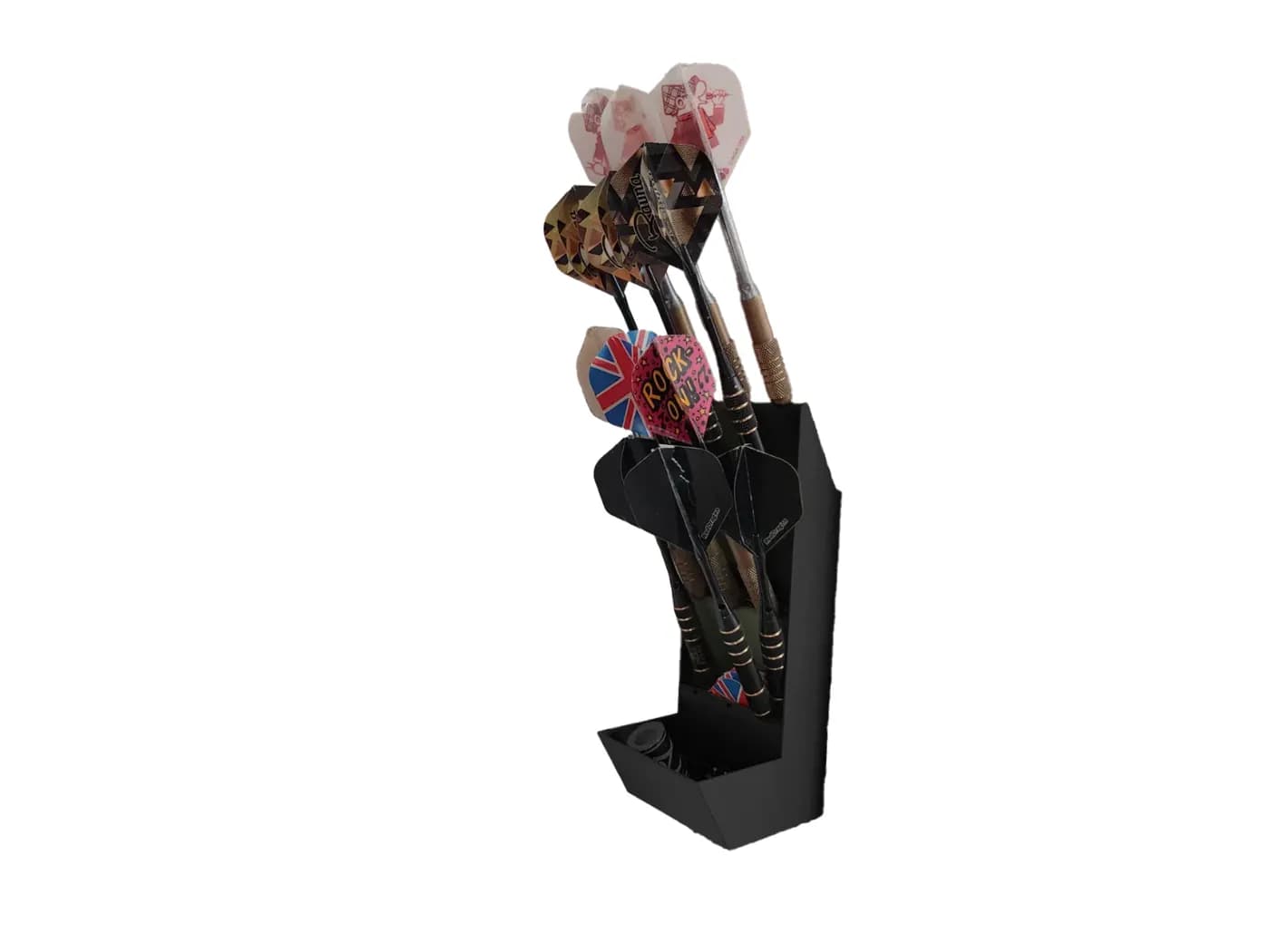 Wall Mounted Darts Holder Display Storage Caddy 12 darts ANY COLOUR uk, view 2