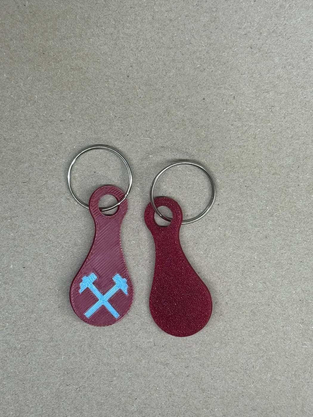 West Ham Inspired Trolley Key Token Keyring Shopping Cart Coin Hammers Irons, view 2
