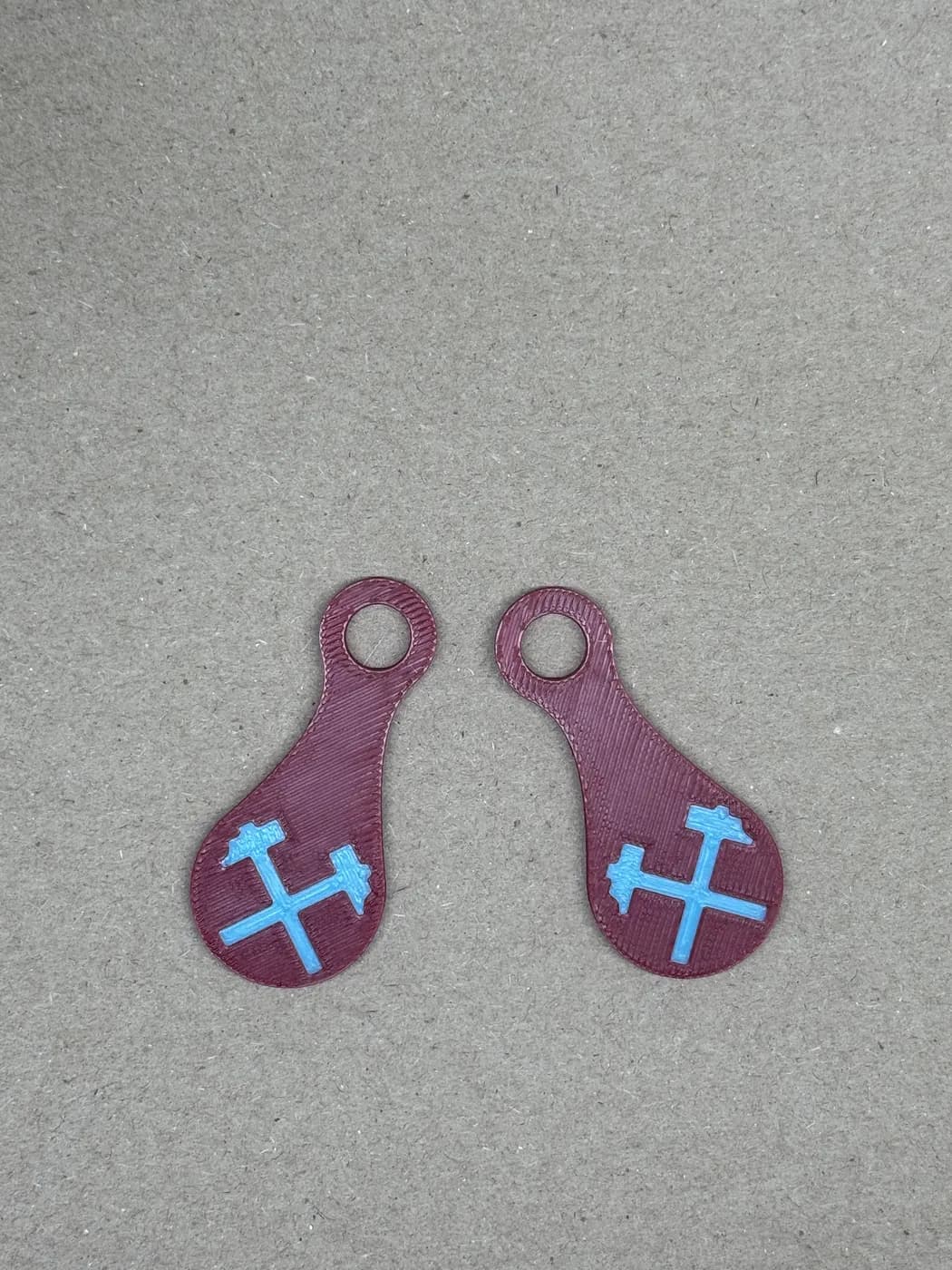 West Ham Inspired Trolley Key Token Keyring Shopping Cart Coin Hammers Irons, view 4
