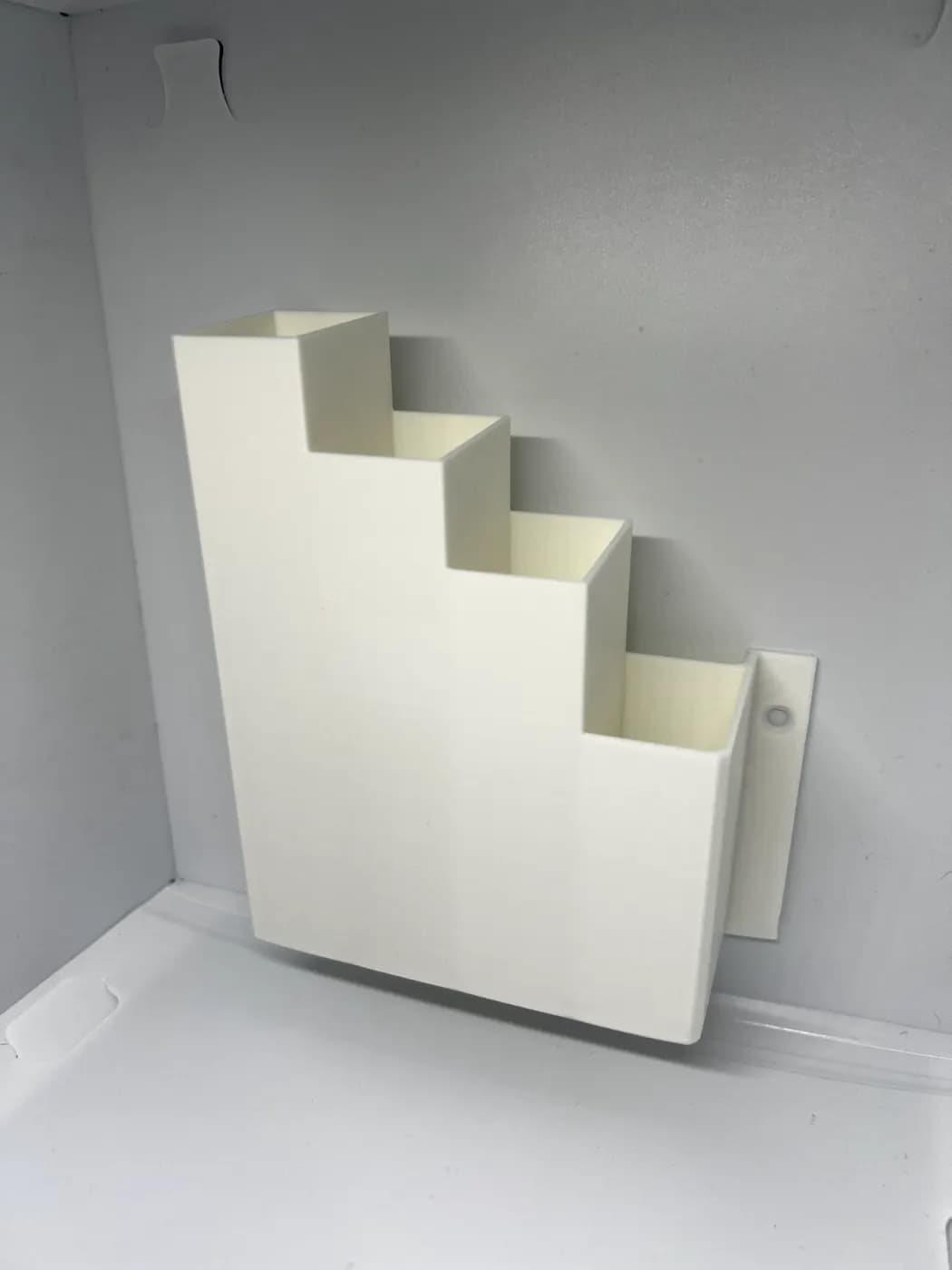 White Cable Tie Holder Zip Tie Storage Rack Wall Mount Organiser Container UK, view 3