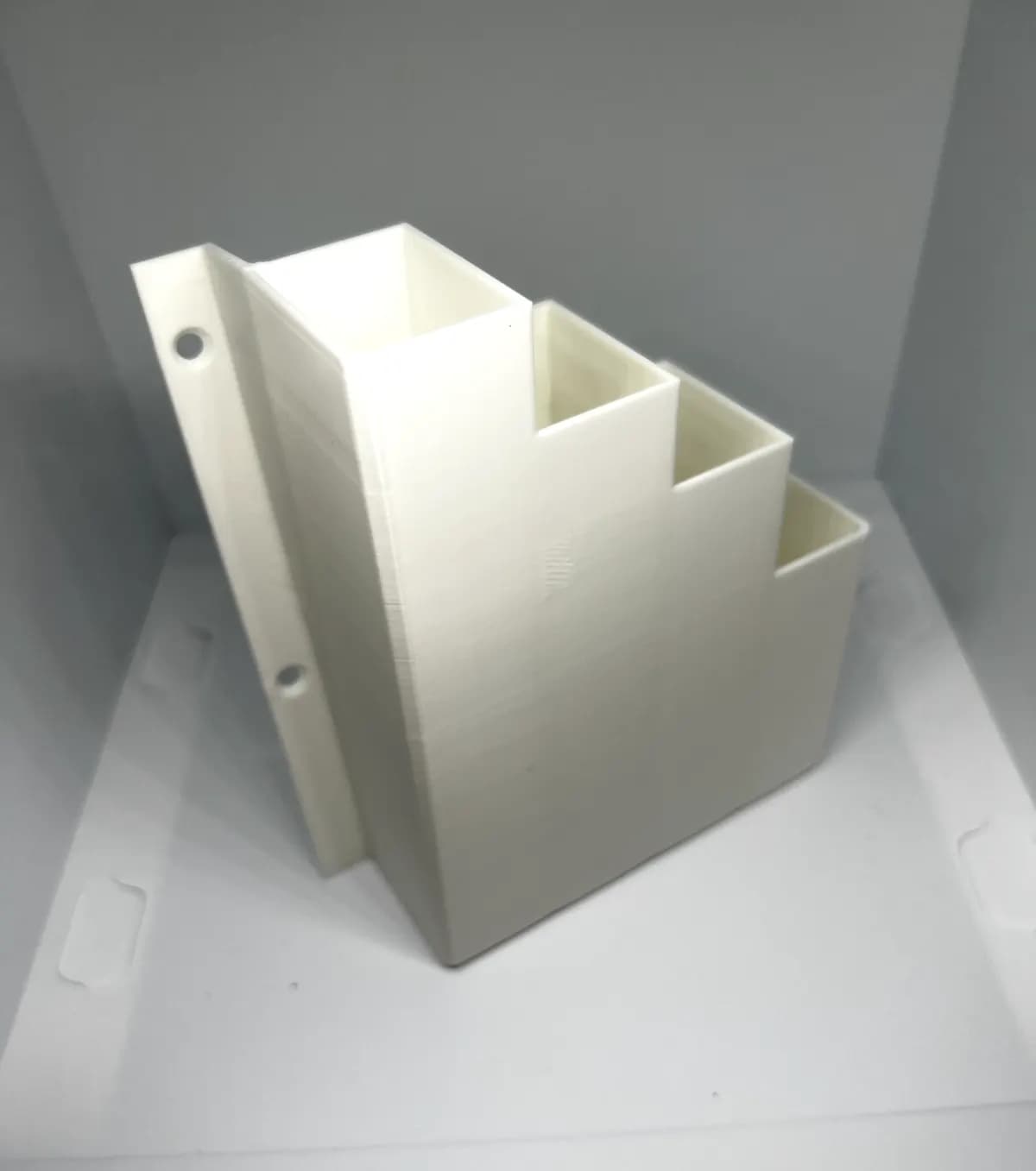 White Cable Tie Holder Zip Tie Storage Rack Wall Mount Organiser Container UK, view 4