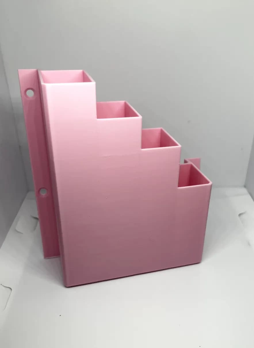 XL Extra Large Pink Cable Tie Holder Zip Tie Storage Rack Wall Mount Organiser, view 3
