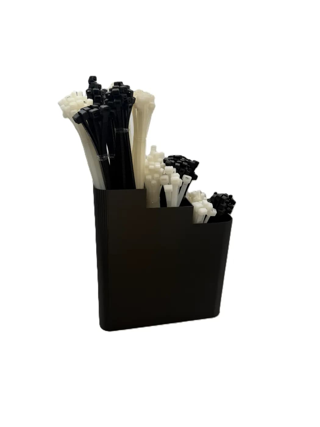 XL Extra Tall Large Black Cable Tie Holder Zip Tie Storage Wall Mount Organiser, view 2