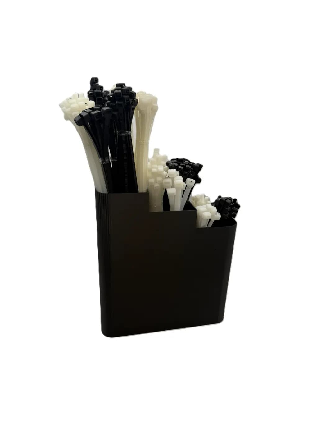 XL Extra Tall Large Black Cable Tie Holder Zip Tie Storage Wall Mount Organiser, view 5